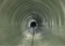 UV-härtender Schlauchliner im Sonderprofil mit Trockenwetterrinne. Foto: Swietelsky-Faber